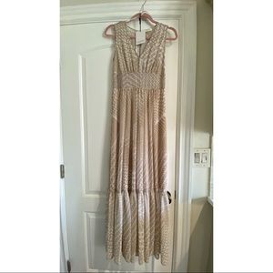 Calvin Klein Women’s V-Neck Chiffon Maxi Dress